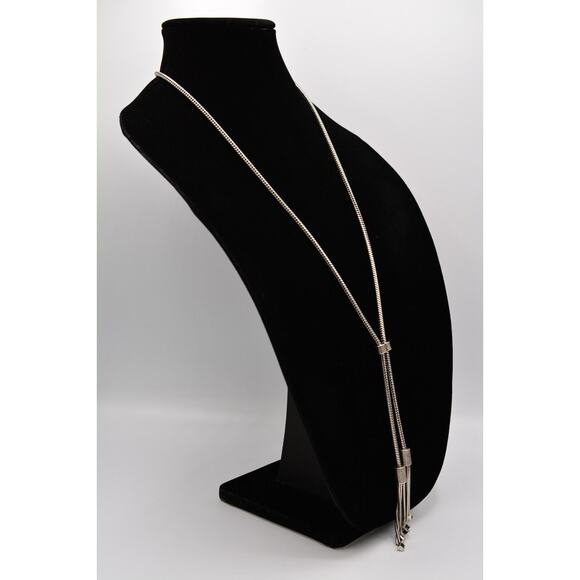 Richard Chain X JewelMint Lariat Necklace Blue Crystal Chunky Rope Chain BinR - Picture 3 of 12